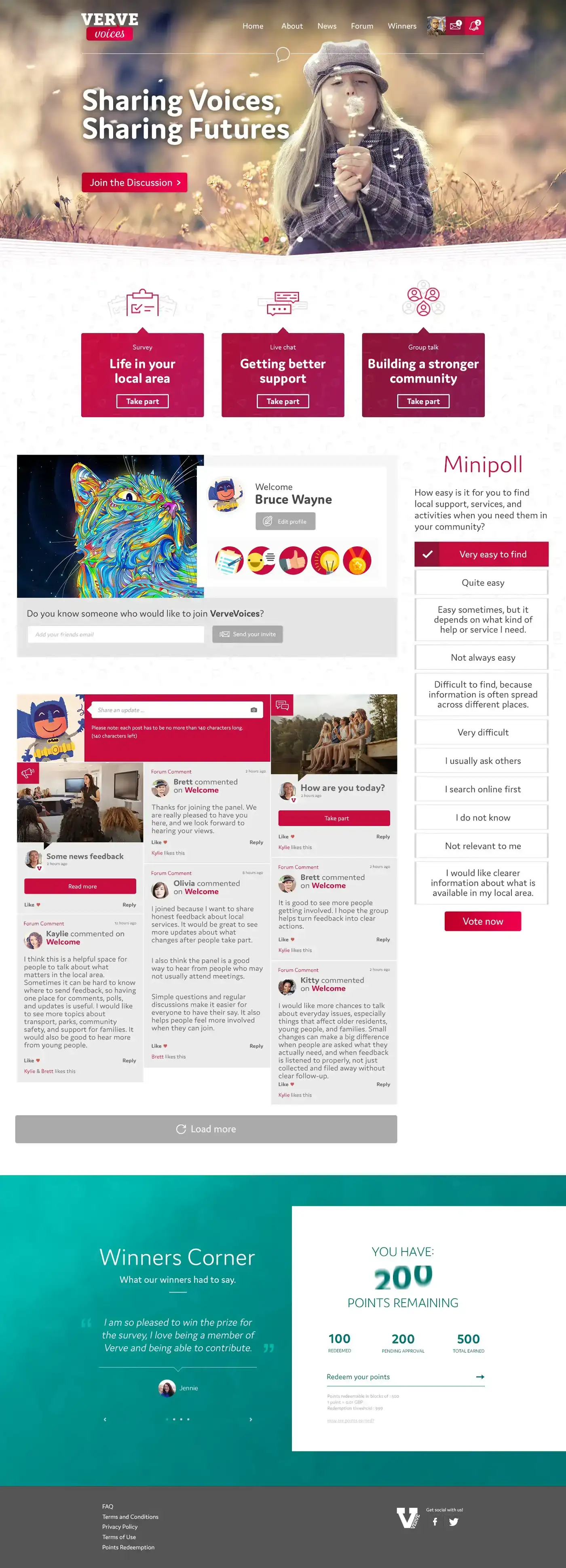 Verve Voices homepage redesign