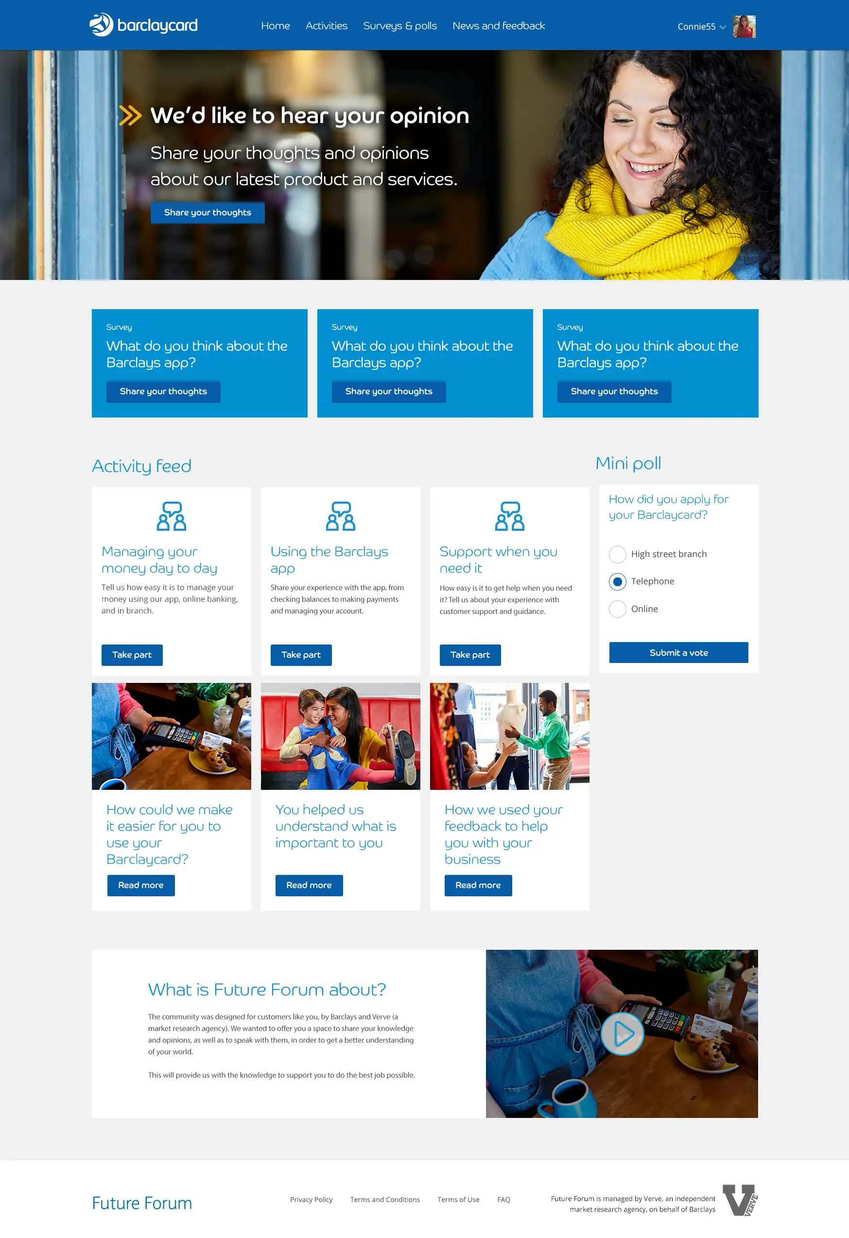 Barclays panel design